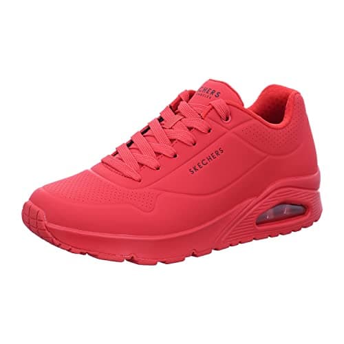 Skechers Uno Stand On Air Baskets Homme, Red Durabuck Mesh, 40 EU