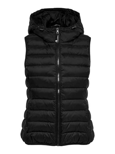 Only Onlnewtahoe Hood Waistcoat Otw Noos, Gilet Donna, Nero, XS