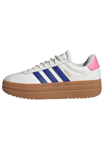 adidas Donna VL Court Bold Shoes, Core White/Semi Lucid Blue/Bliss Pink, 39 1/3 EU