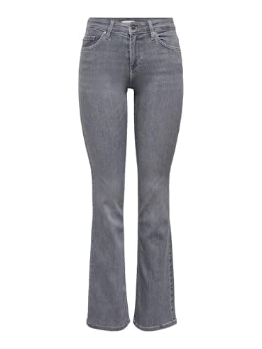 ONLY Onlblush Life Mid Flared Tai0918 Noos, Jeans Donna, Denim Grigio, XS / 30L