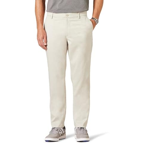 Amazon Essentials Pantaloni da Golf Elasticizzati dalla vestibilità Sportiva (Disponibili in Taglie Extra Forti) Uomo, Grigio Pietra, 40W / 30L