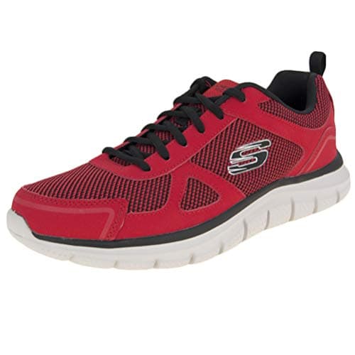 Skechers TRACK BUCOLO sports shoes Homme, Rouge (Noir), 40 EU