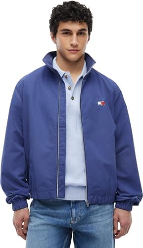 Tommy Jeans Cortavientos Hombre con puños y cinturilla elásticos, Morado (Blue Storm), XL